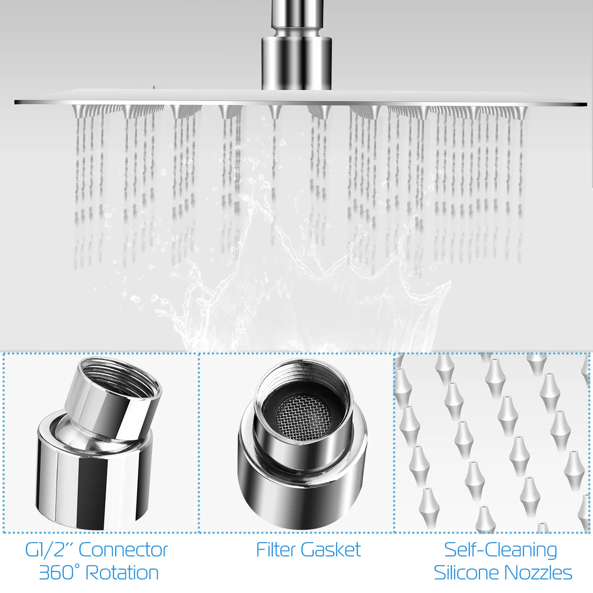 Luxury 8 Inch Rain Shower Head