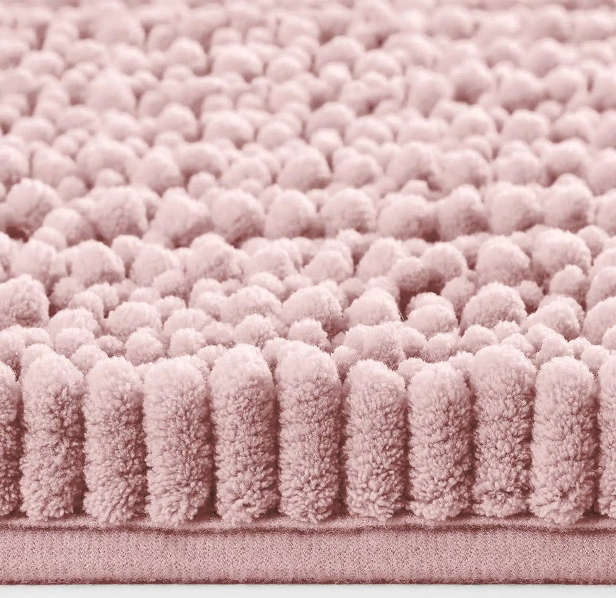 Black 2-Piece Striped Fake Fur Rabbit Bathroom Bath Mat