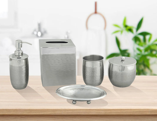 Modern Metal Bathroom Accessory Set