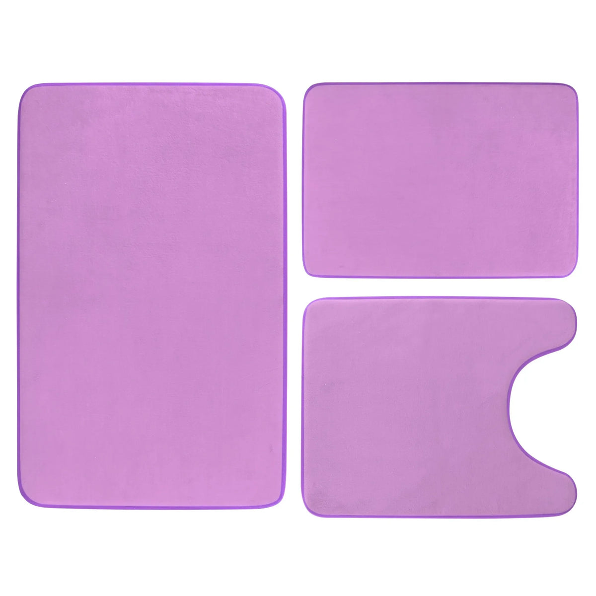 3Pcs Bathroom Rug Set