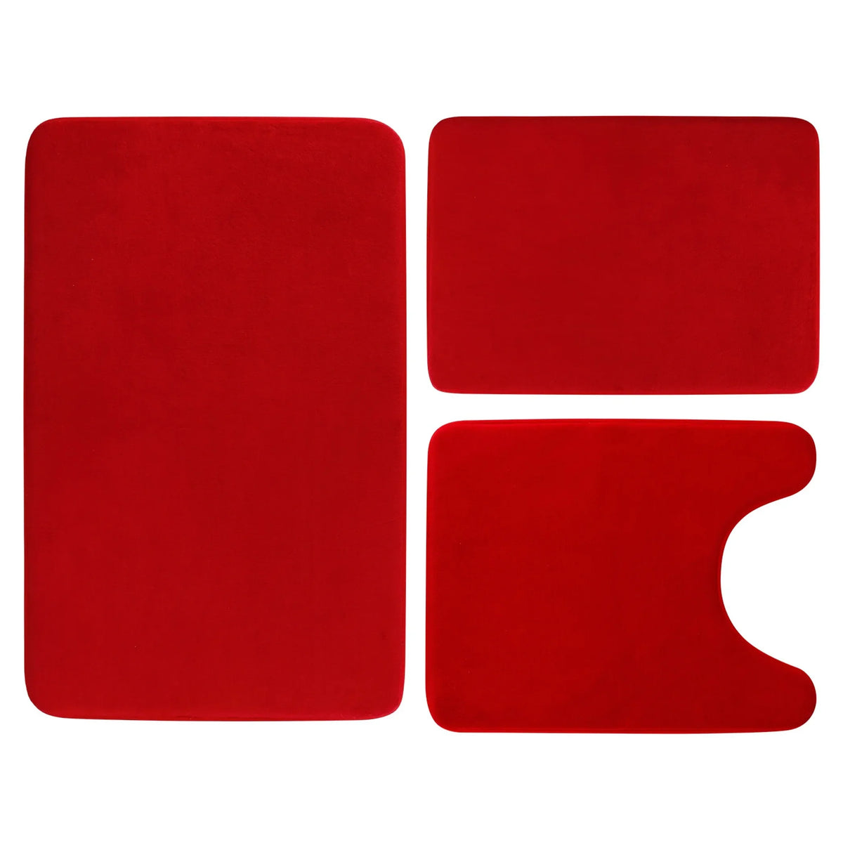 3Pcs Bathroom Rug Set