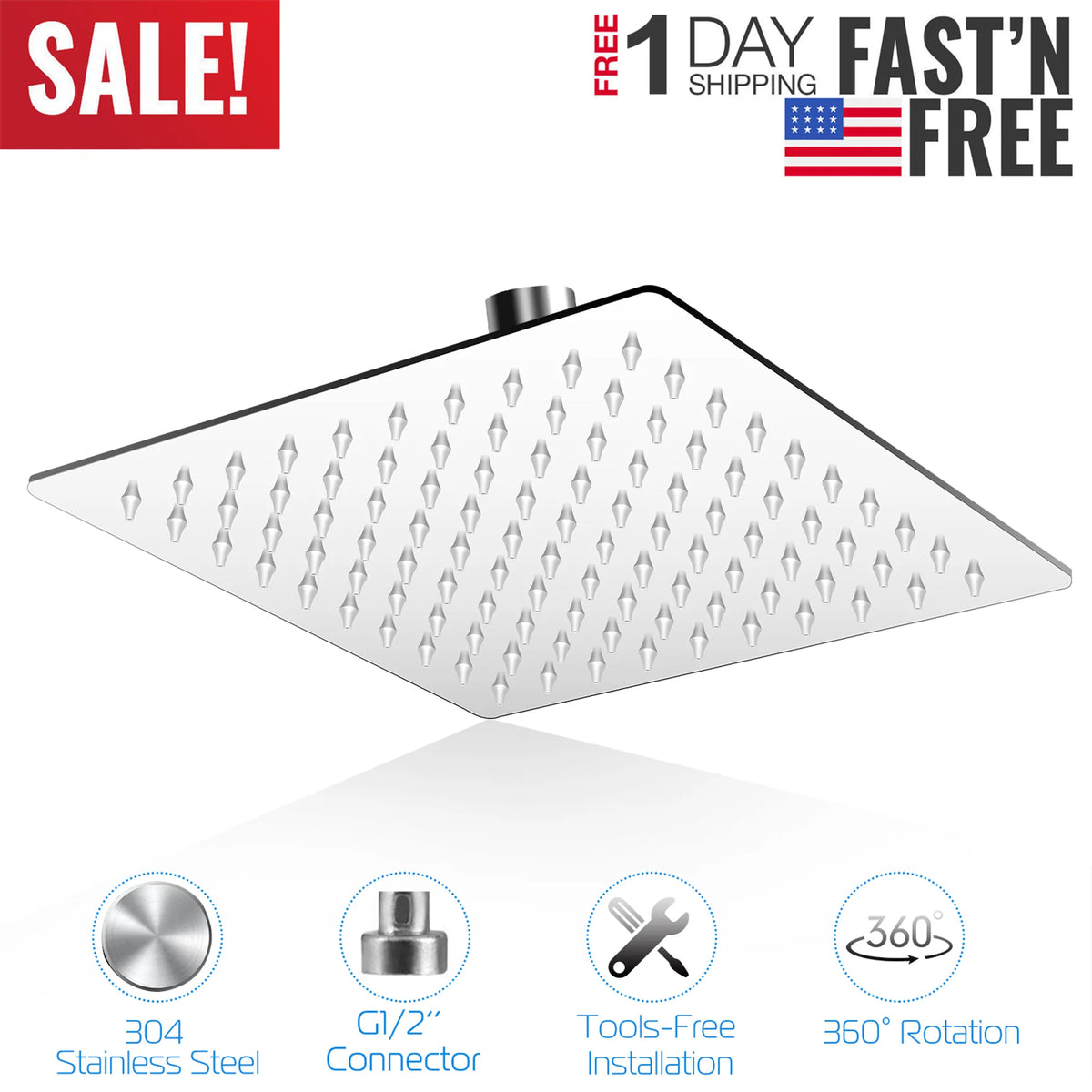 Luxury 8 Inch Rain Shower Head
