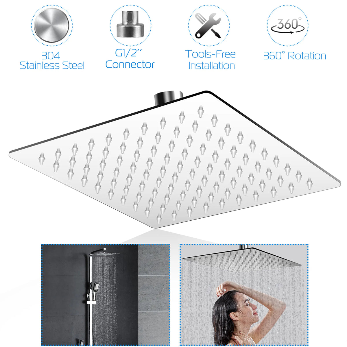 Luxury 8 Inch Rain Shower Head