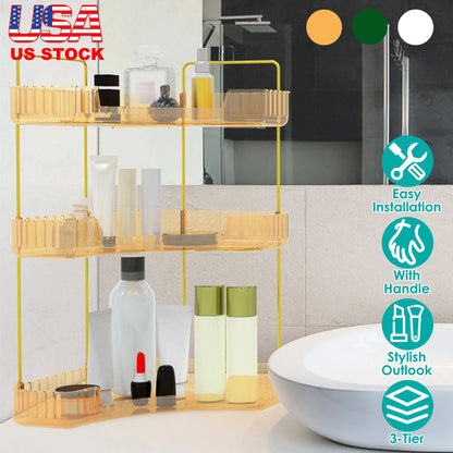 3-Tier Corner Bathroom Countertop and Makeup Organizer