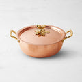 Ruffoni Historia Hammered Copper Chef Braiser with Acorn Knob, 3.5-Qt.