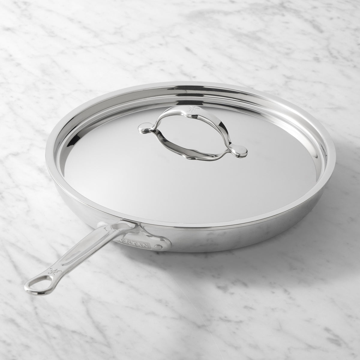 Hestan ProBond Luxe Professional Clad Stainless-Steel Skillet with Lid