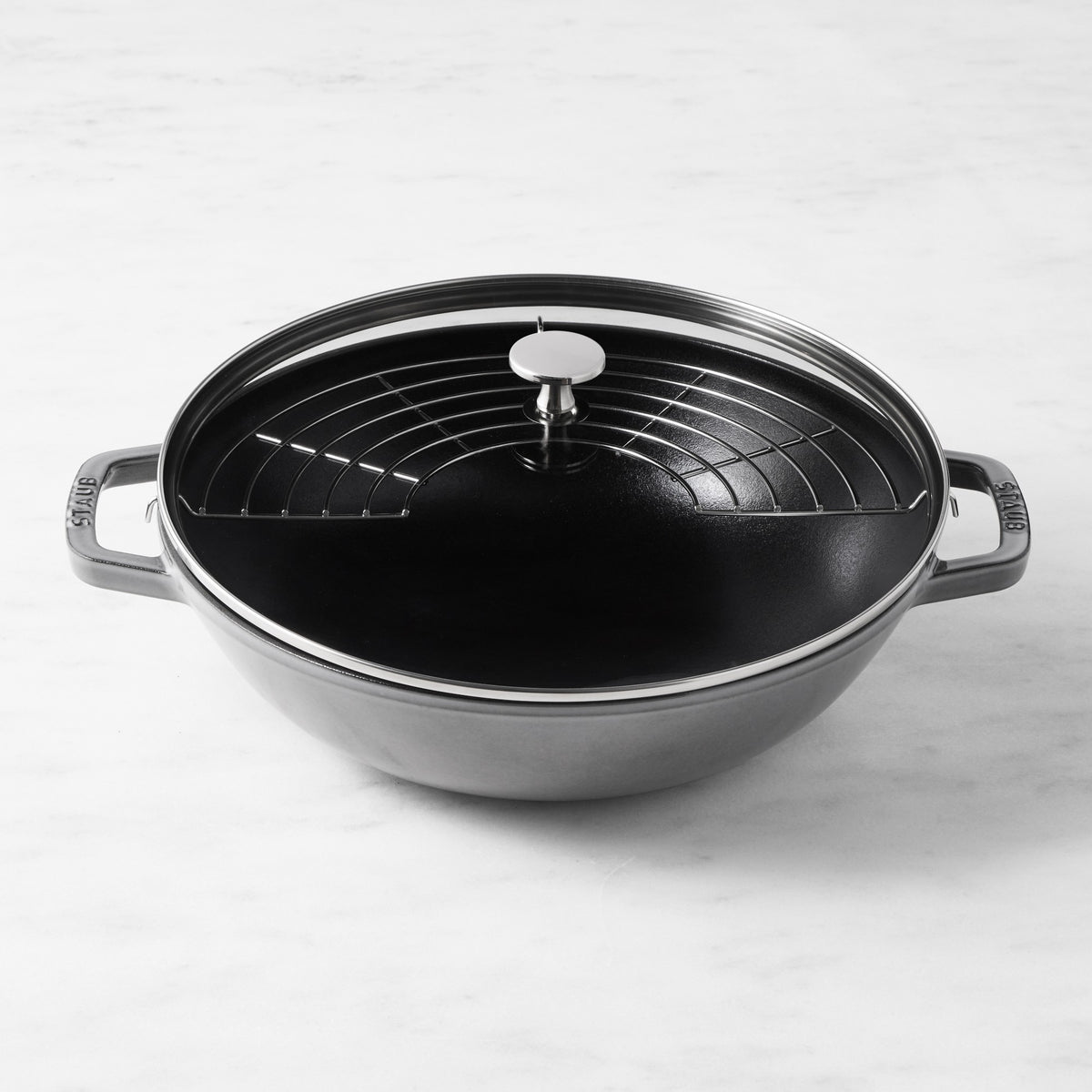 Staub Enameled Cast Iron Perfect Pan Wok, 12"