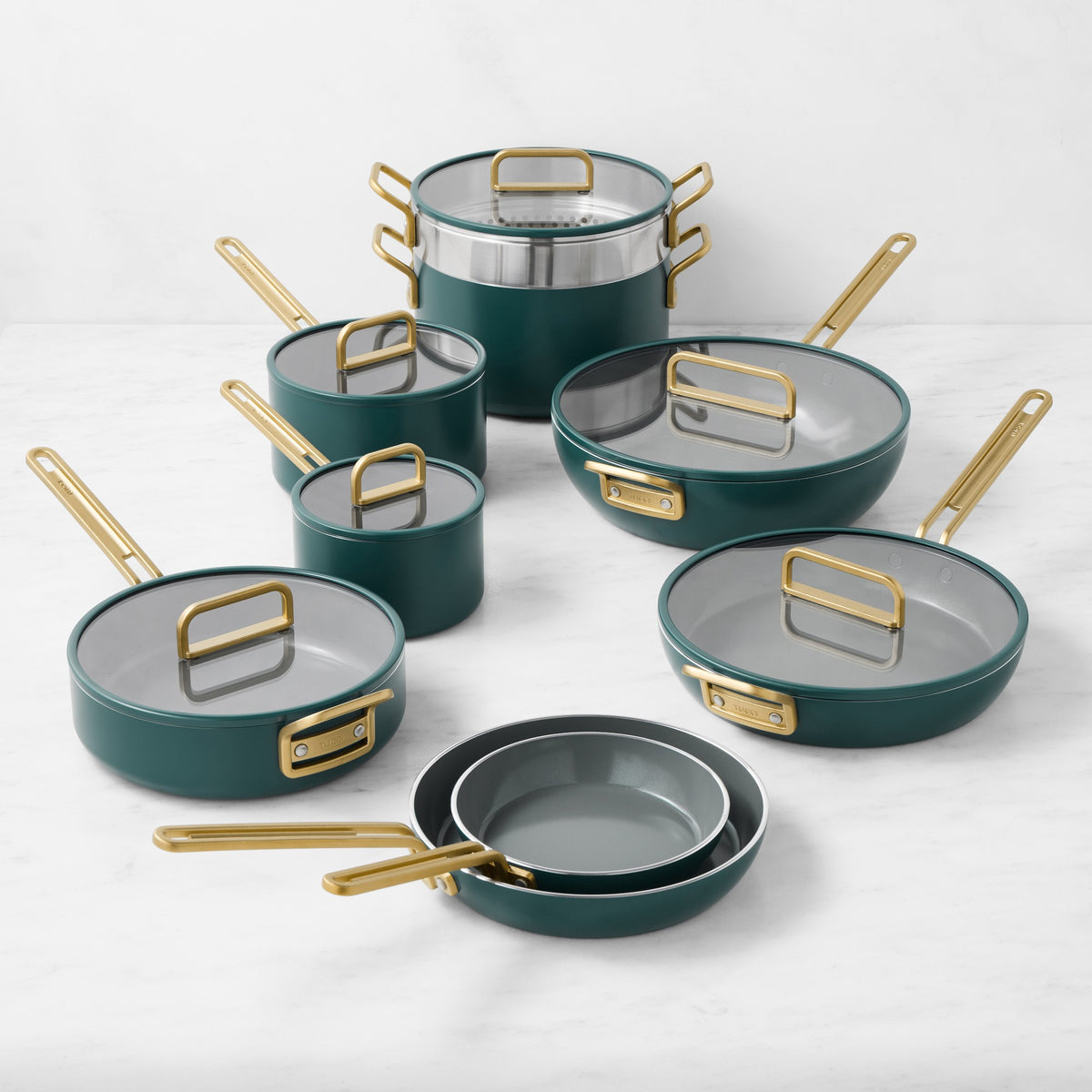 GreenPan Stanley Tucci Ceramic Nonstick 15-Piece Cookware Set