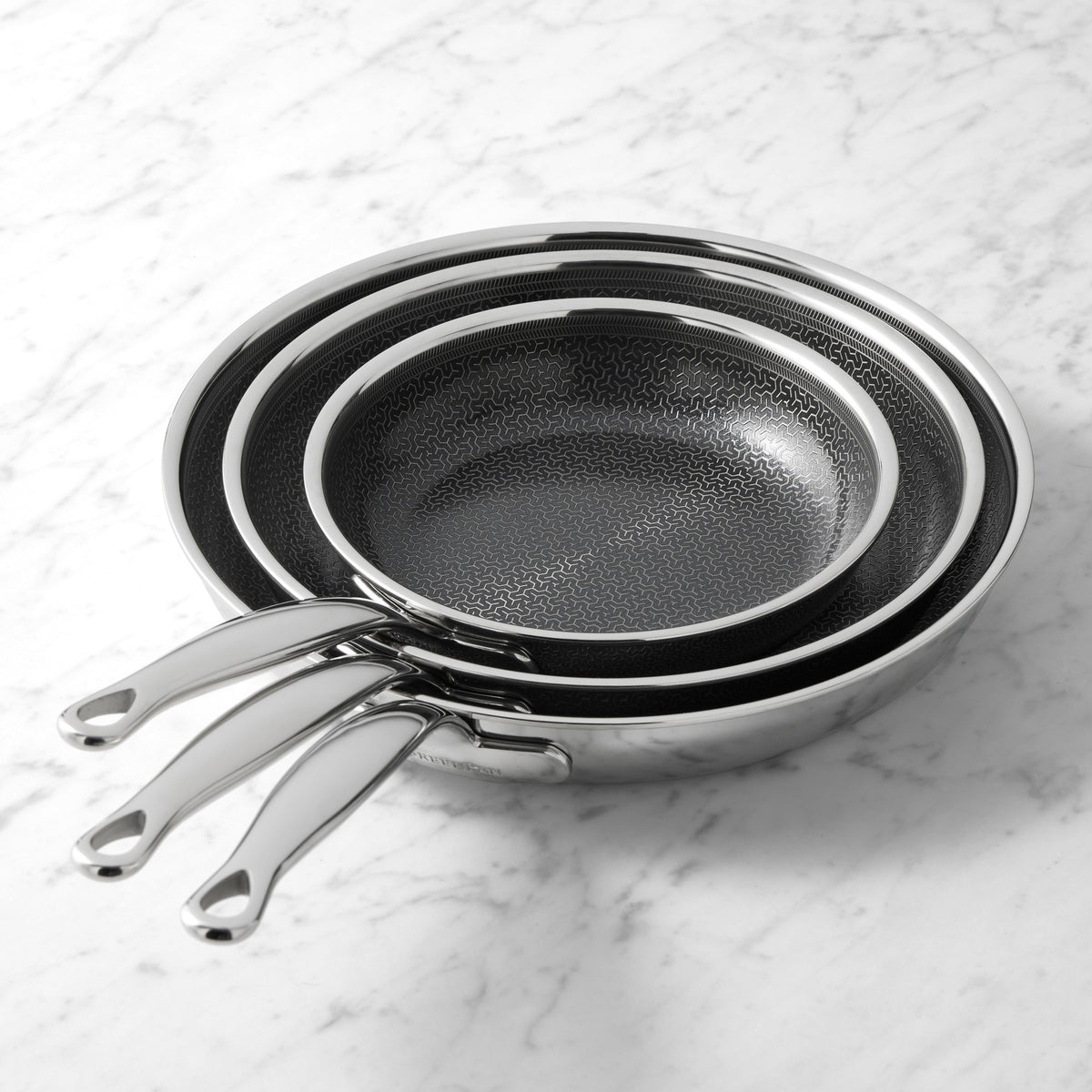 GreenPan Premiere Max Hybrid Stainless-Steel Ceramic Nonstick  Fry Pan, Set of 3