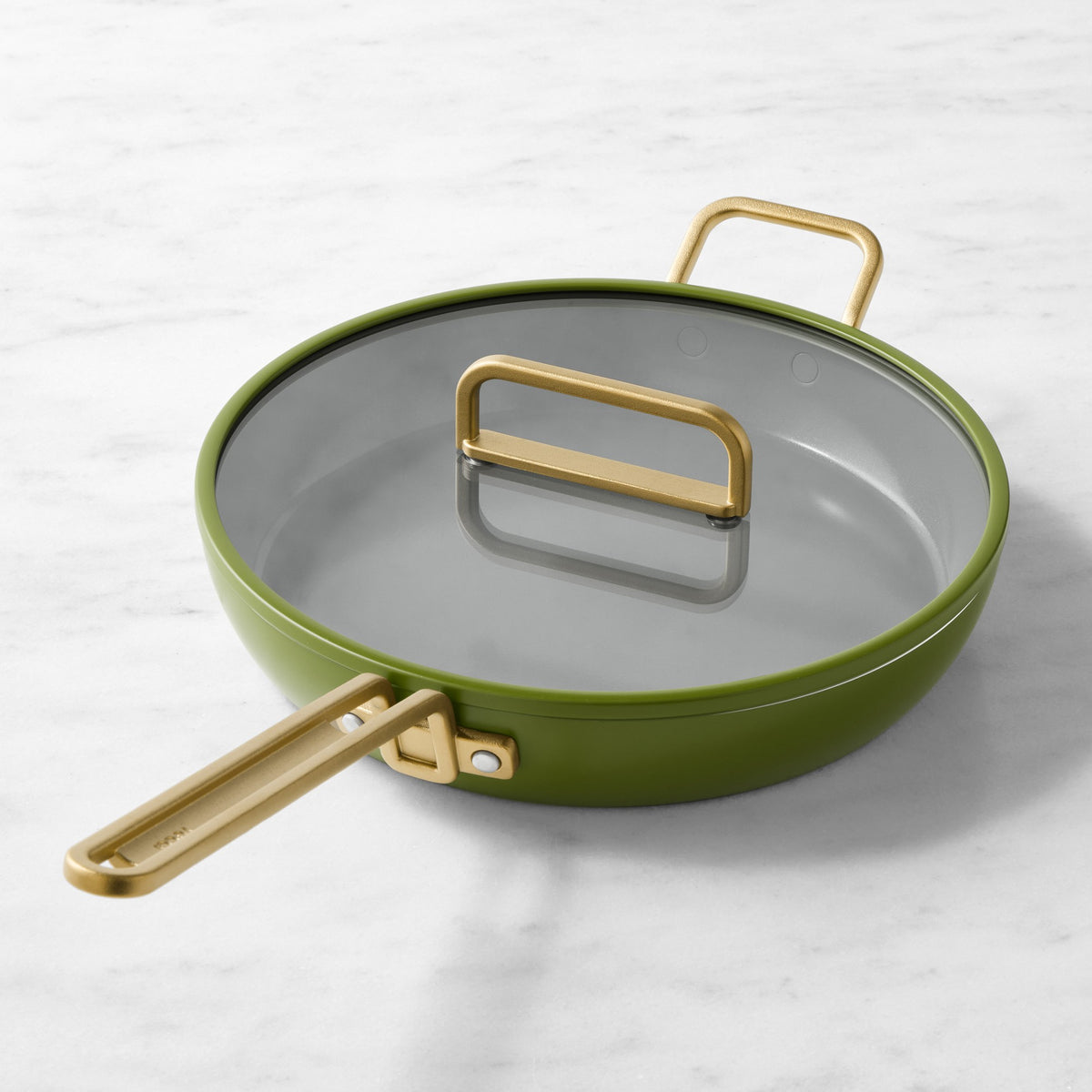 GreenPan Stanley Tucci Ceramic Nonstick Fry Pan with Lid, 12"