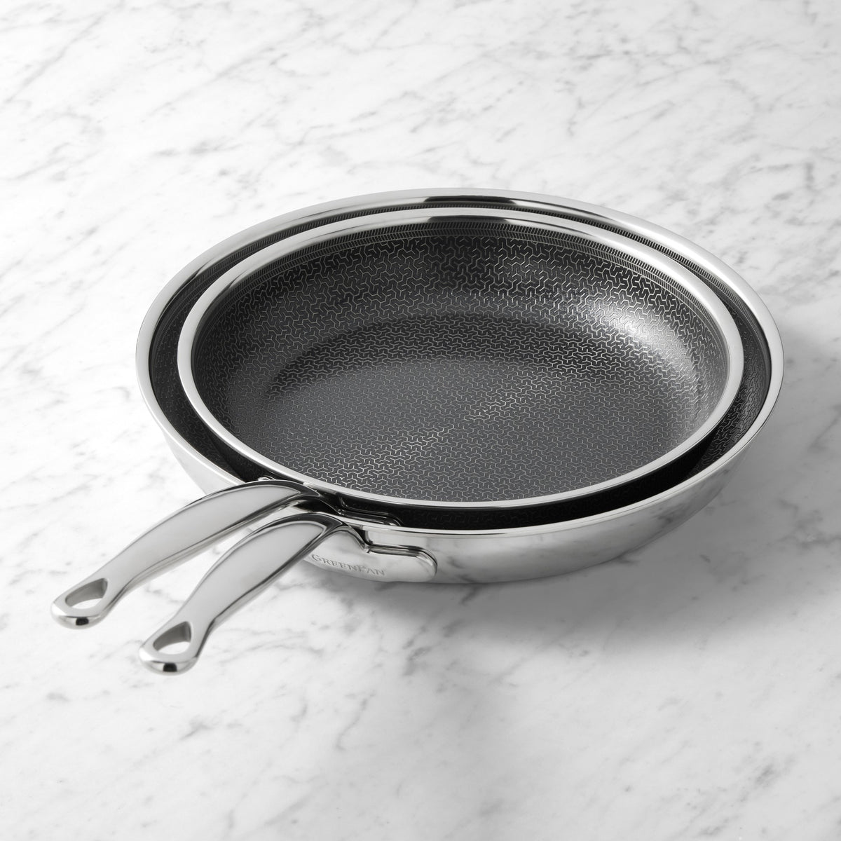 GreenPan Premiere Max Hybrid Stainless-Steel Ceramic Nonstick  Fry Pan, Set of 2