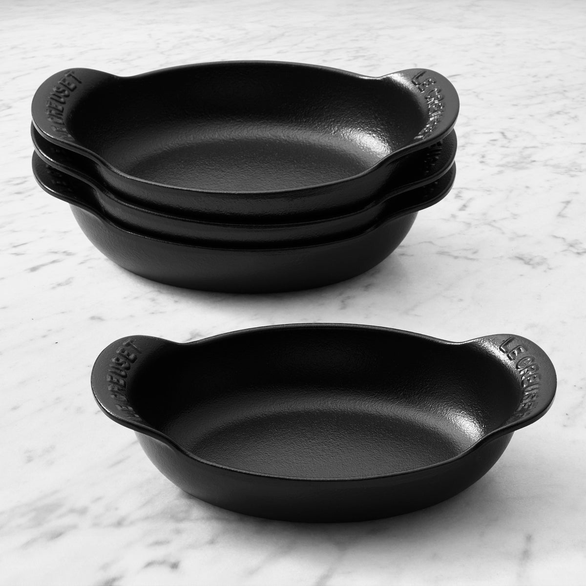 Le Creuset Gourmand Enameled Cast Iron 4-Piece Oval Baker Set