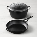 Lodge Blacklock Triple Seasoned Cast Iron Dutch Oven and Skillet 3-Piece Set