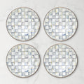 MacKenzie-Childs Sterling Check Chargers