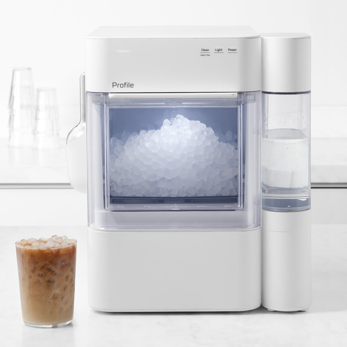 GE Profile Opal 2.0 Ultra Nugget Ice Maker with Side Tank &amp; Scale Inhibiting Filter