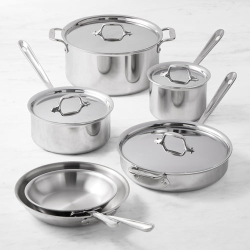All-Clad D3 Tri-Ply Stainless-Steel 10-Piece Cookware Set