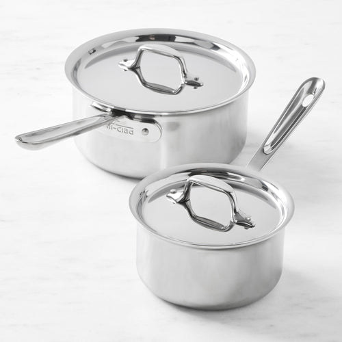 All-Clad D3 Tri-Ply Stainless-Steel Saucepan Set, 1.5 &amp; 3-Qt.