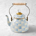 MacKenzie-Childs Sky Check Tea Kettle
