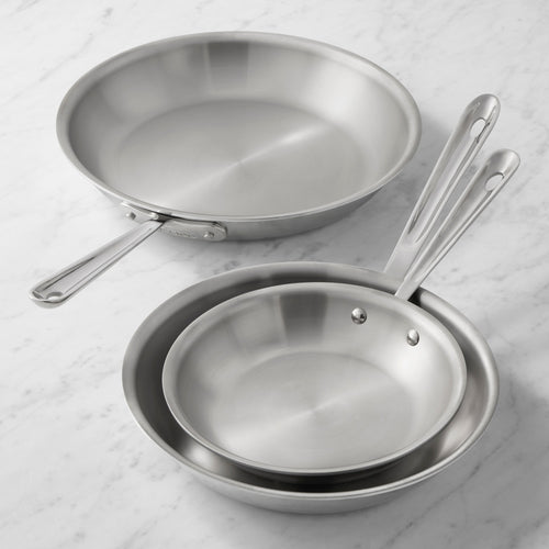 All-Clad D3 Tri-Ply Stainless-Steel Fry Pan, Set of 3