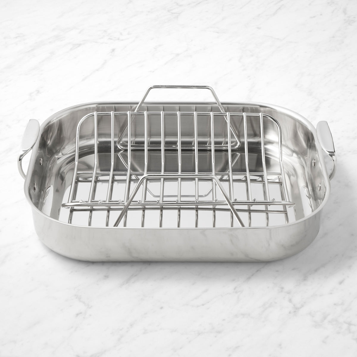 All-Clad Stainless-Steel Roasting Pan with Rack, XXL