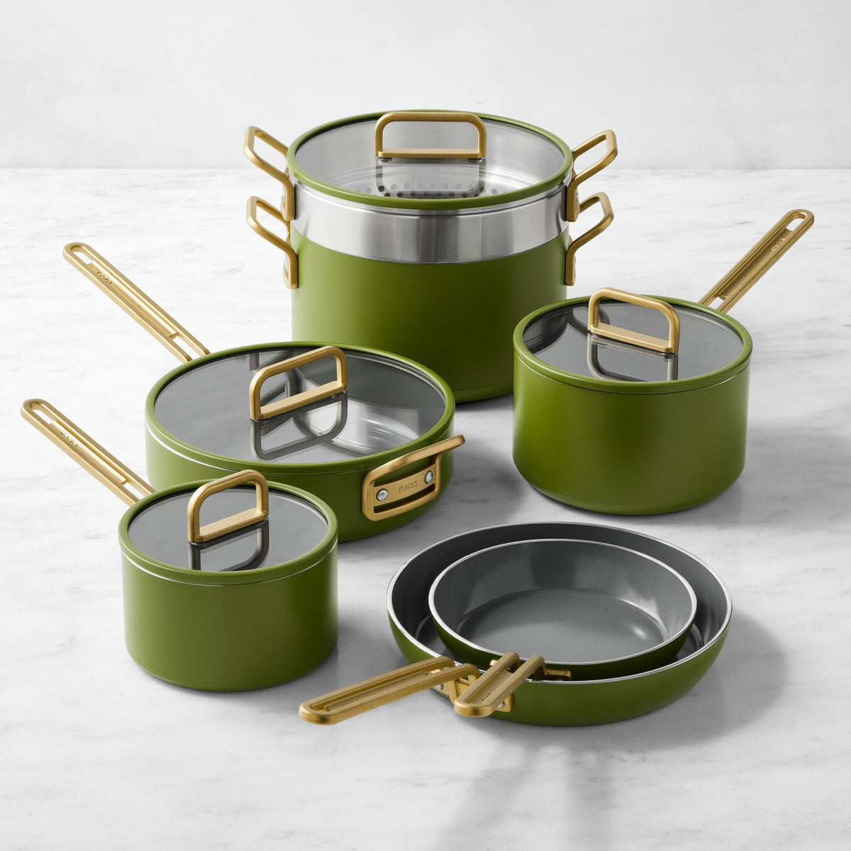 GreenPan Stanley Tucci Ceramic Nonstick 11-Piece Cookware Set