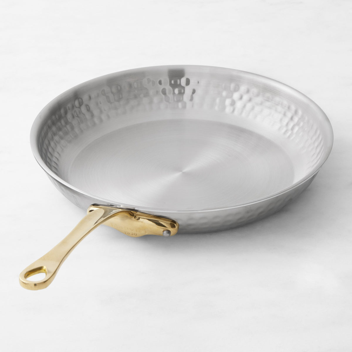 Mauviel M'Elite B Hammered Stainless-Steel Fry Pans