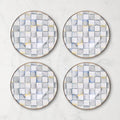 MacKenzie-Childs Sterling Check Dinner Plates