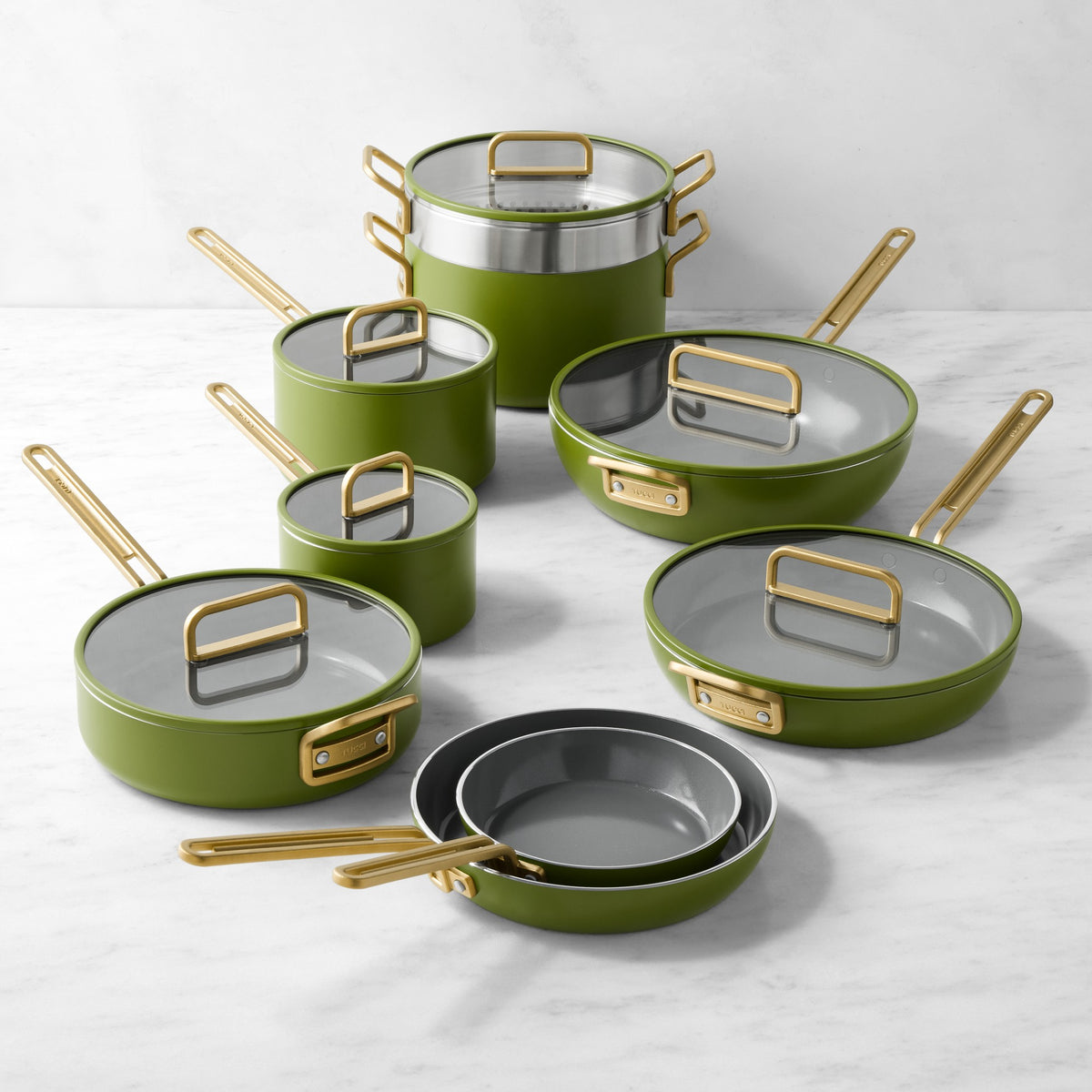 GreenPan Stanley Tucci Ceramic Nonstick 15-Piece Cookware Set