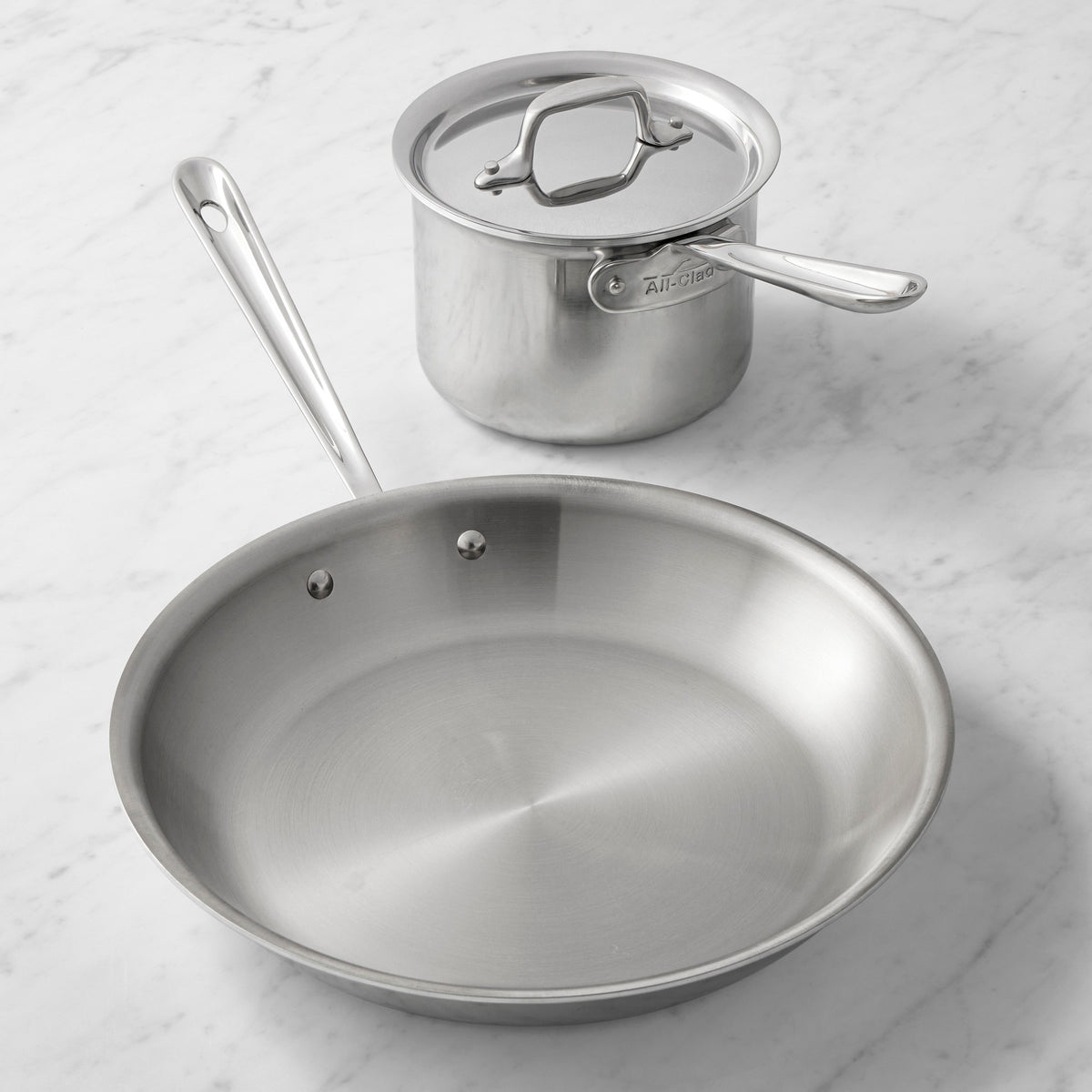 All-Clad D3 Tri-Ply Stainless-Steel Sear &amp; Simmer 3-Piece Set