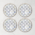 MacKenzie-Childs Sterling Check Salad Plates