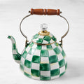MacKenzie-Childs Emerald Check Tea Kettle