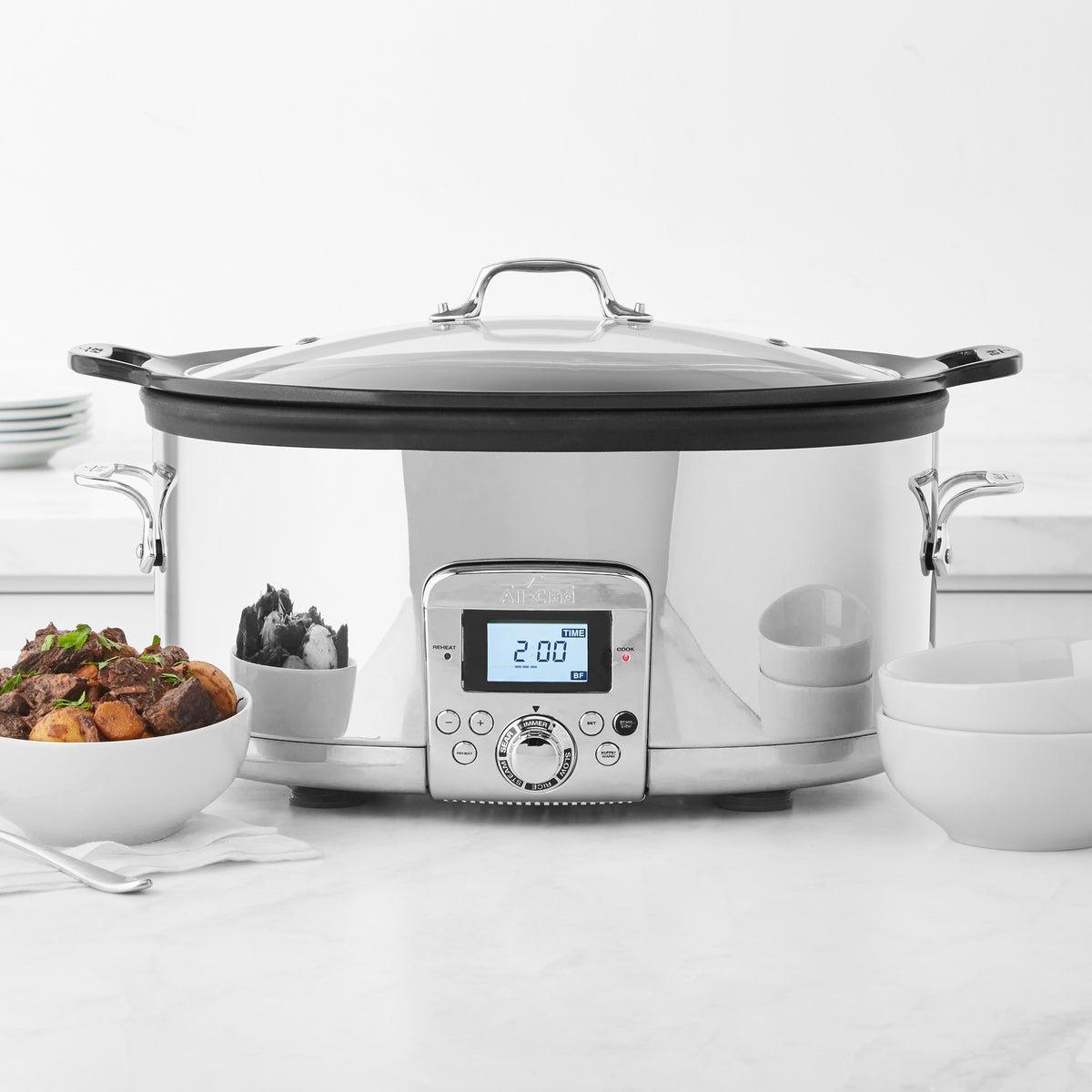 All-Clad Gourmet Plus Slow Cooker with All-In One Browning, 7-qt