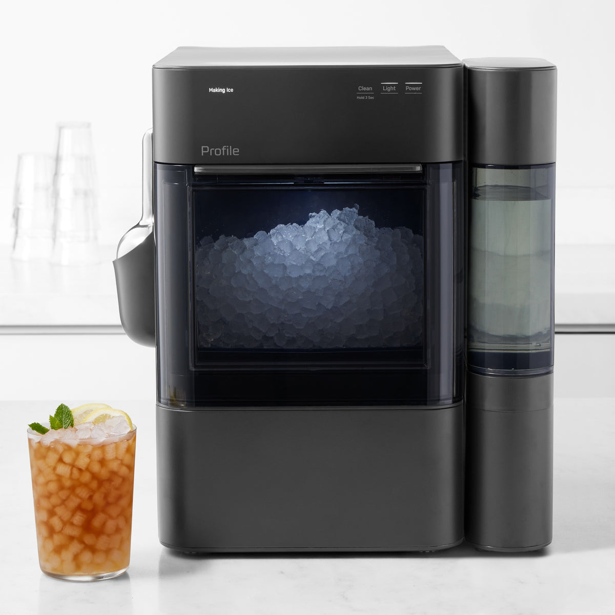 GE Profile Opal 2.0 Ultra Nugget Ice Maker with Side Tank &amp; Scale Inhibiting Filter