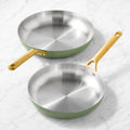 GreenPan Reserve Pro Stainless-Steel Color Series Fry Pan Set, 10" &amp; 12"