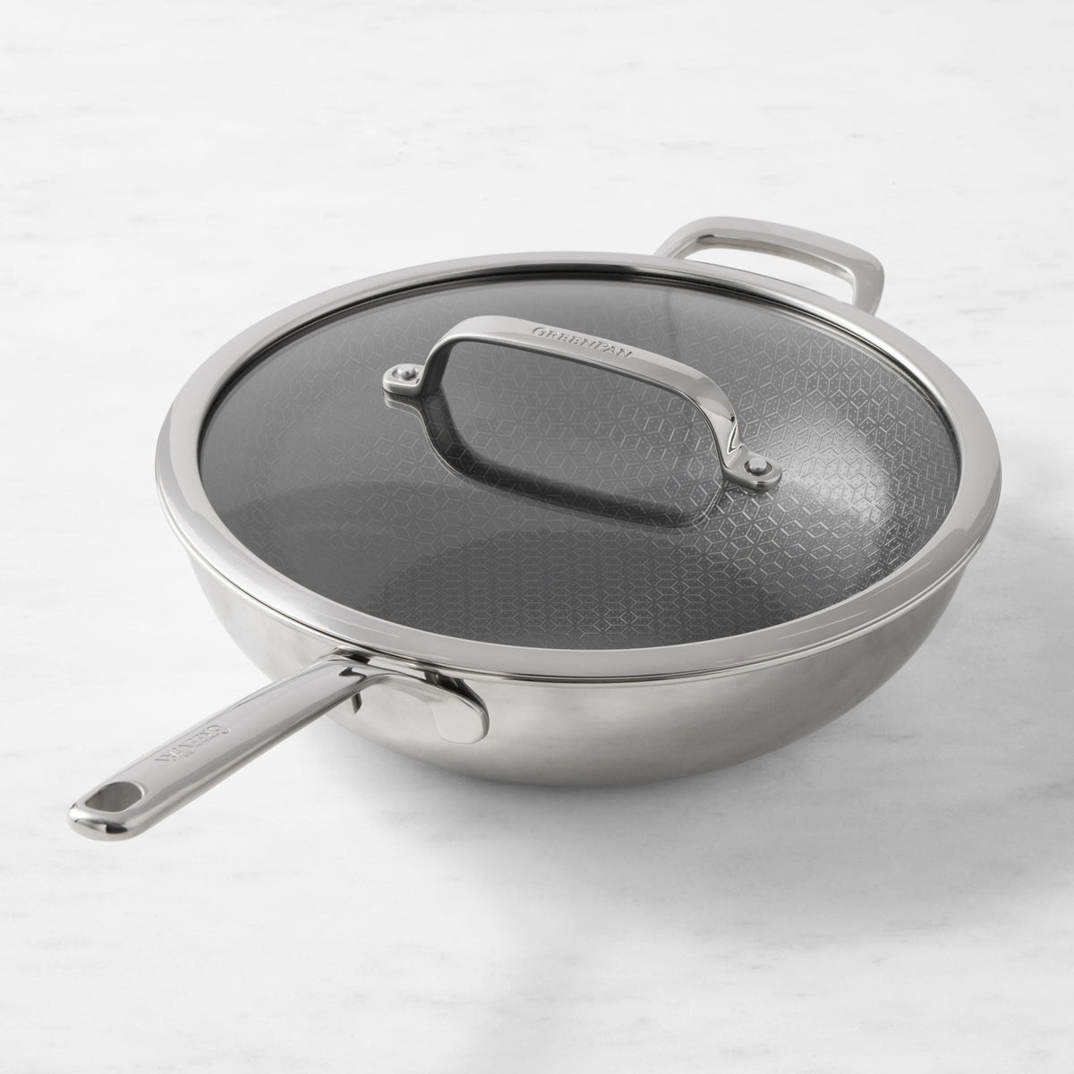 GreenPan Spectra Thermobond Hybrid Ceramic Nonstick Covered Wok, 12"