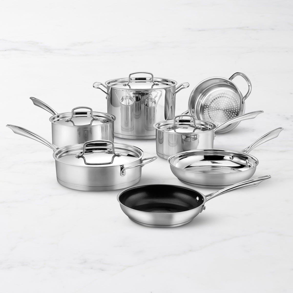 Cuisinart Professional Series Stainless-Steel Mixed Material 11-Piece Cookware Set