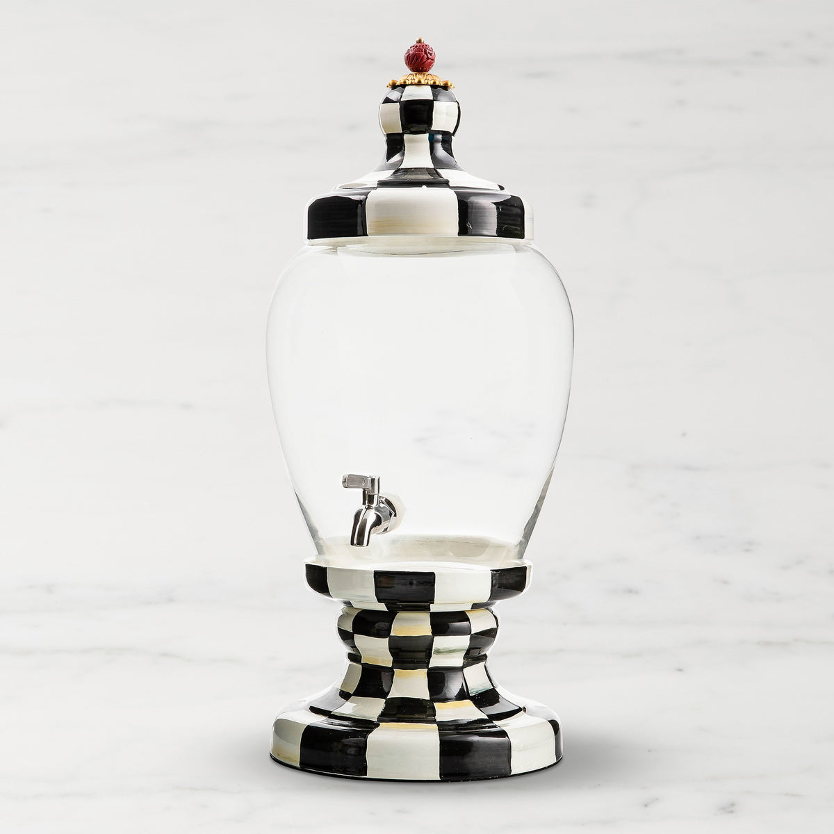 MacKenzie-Childs Courtly Check Beverage Dispenser