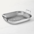 All-Clad D3 Stainless-Steel Flared Roasting Pan with Rack