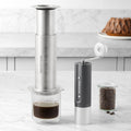 AeroPress Stainless Steel Coffee Press &amp; Manual Grinder