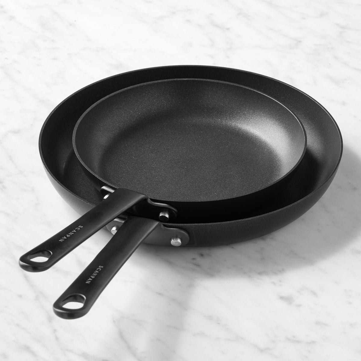 SCANPAN Black Edition Nonstick French Skillet, Set of 2