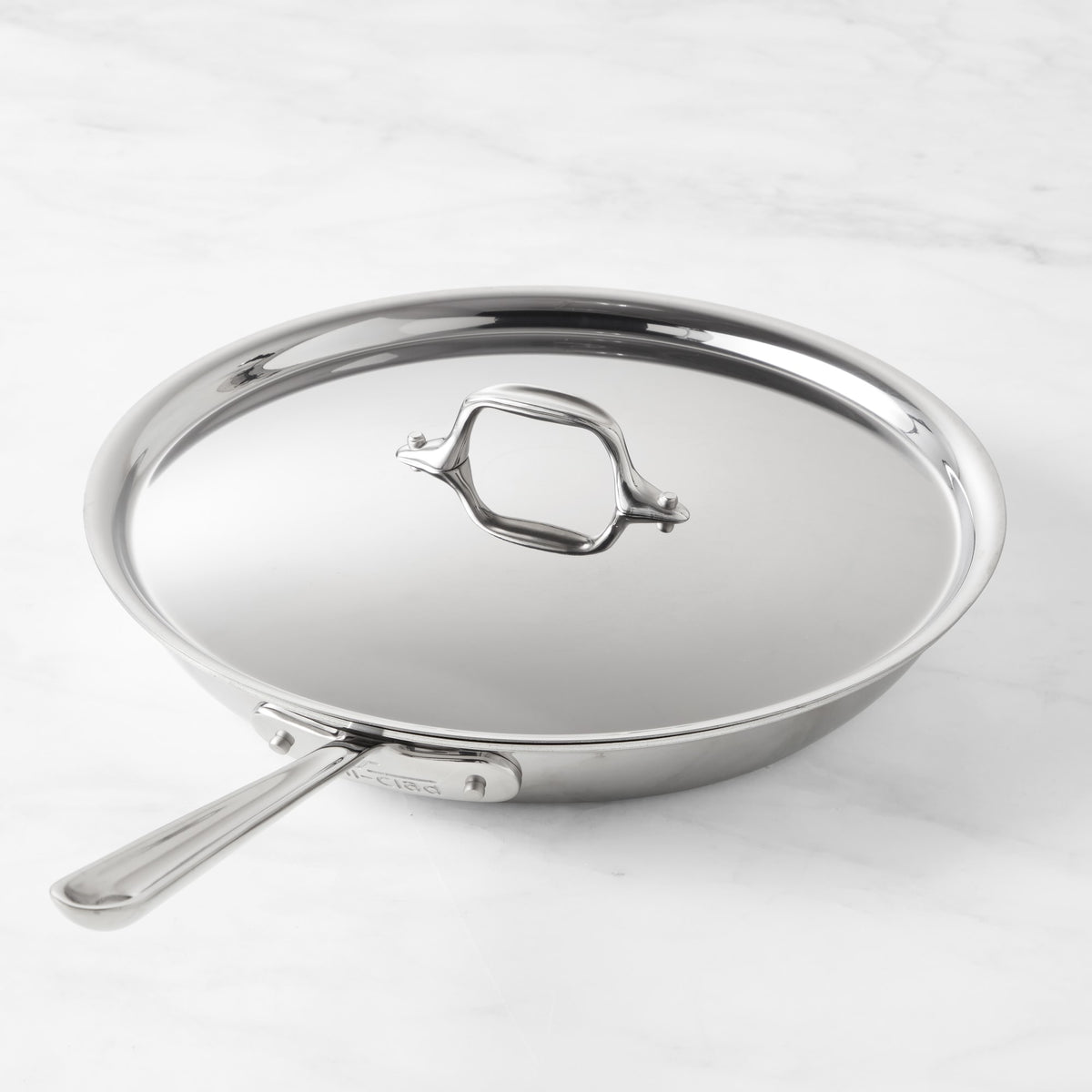 All-Clad D3 Triply Stainless-Steel Pro Nonstick Fry Pan with Lid, 12"