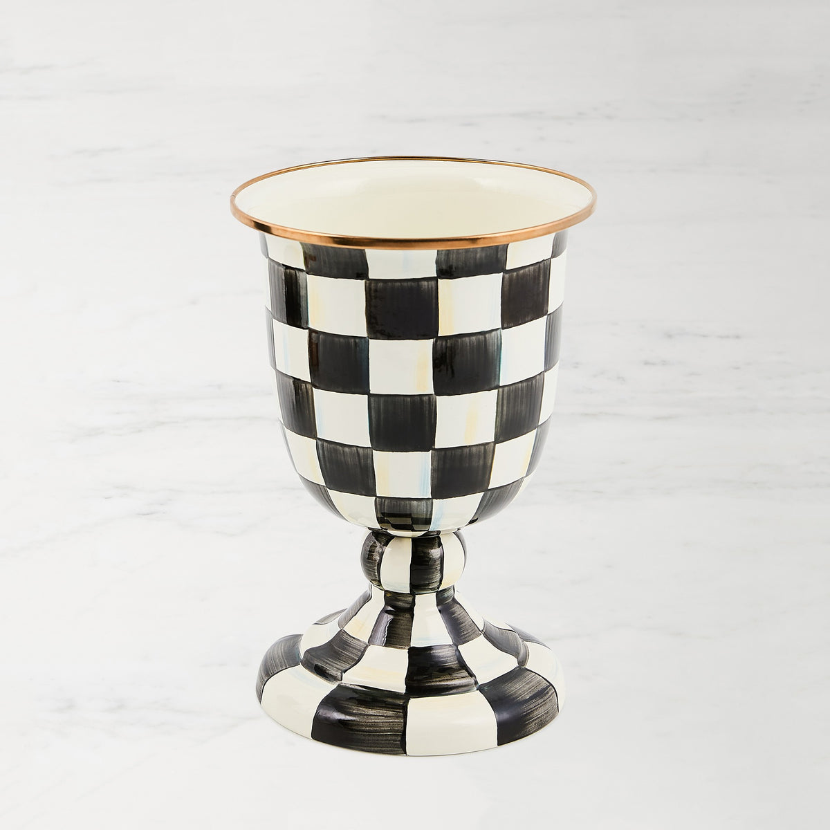 MacKenzie-Childs Courtly Check Pedestal Vase
