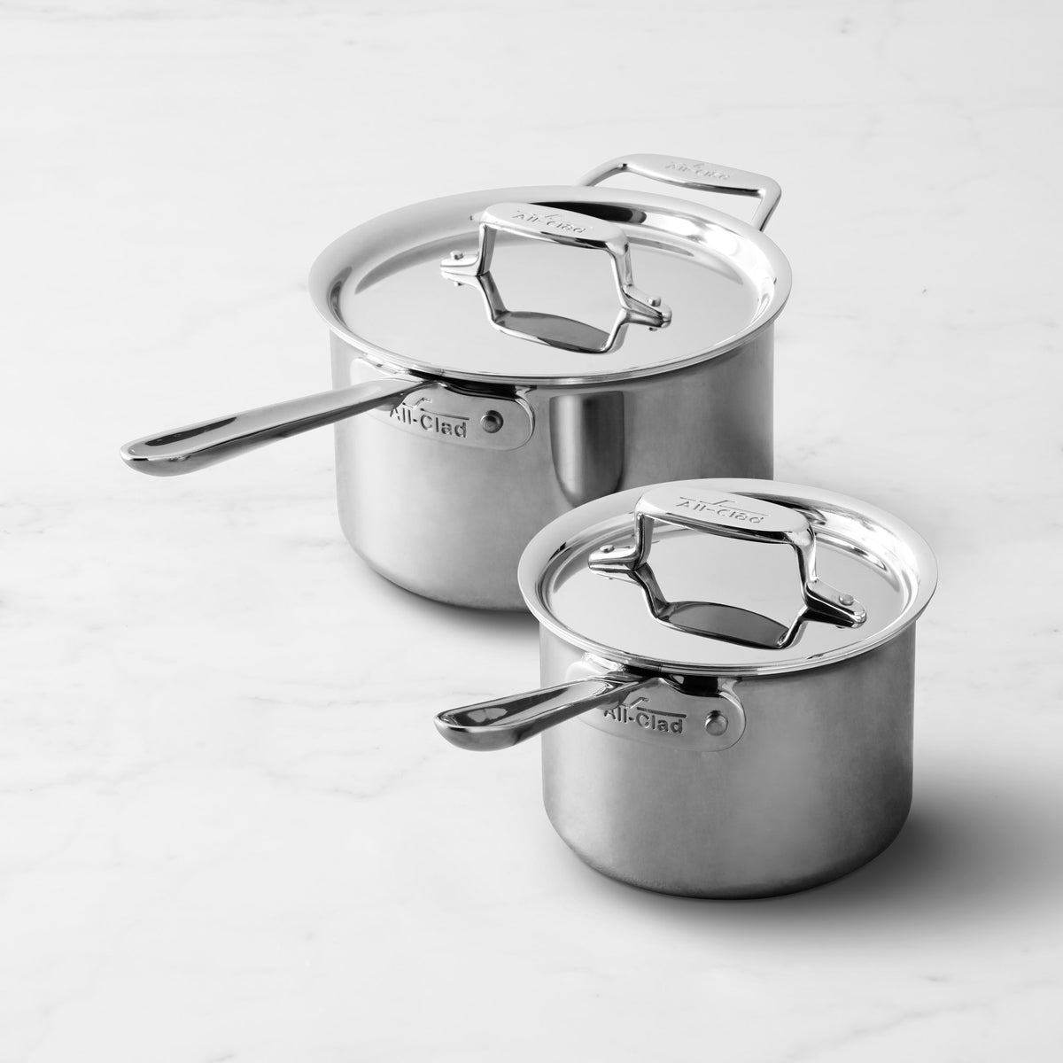 All-Clad D5 Stainless-Steel Saucepan, Set of 2