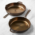 Made In Seasoned Cast Iron Skillet Set, 10" &amp; 12"