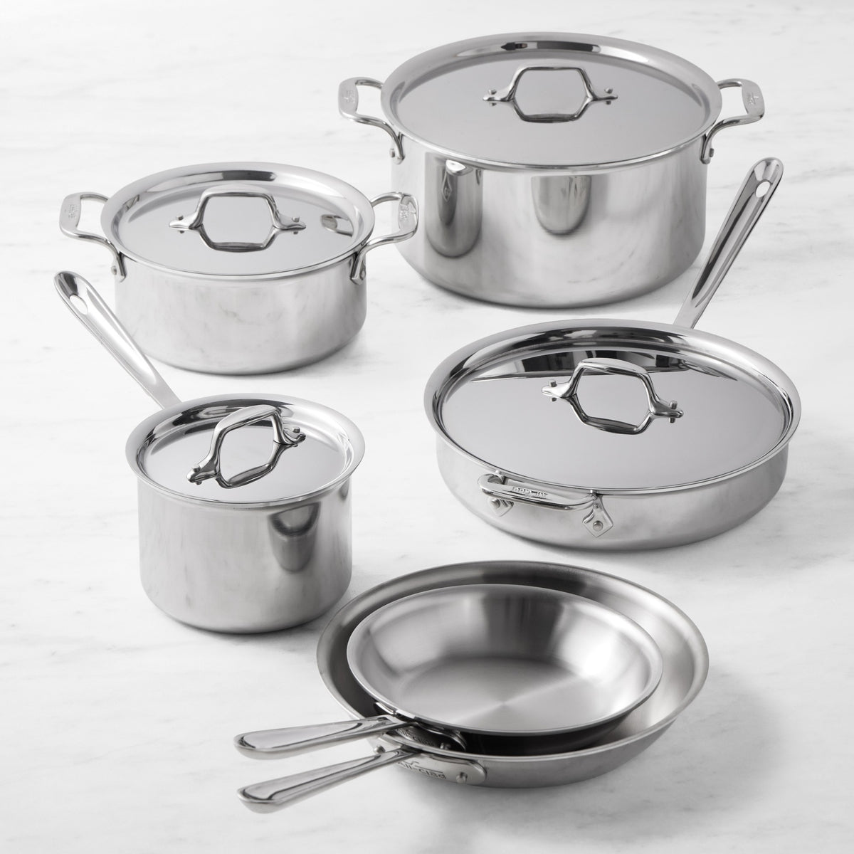All-Clad D3 Tri-Ply Stainless-Steel 10-Piece Cookware Set