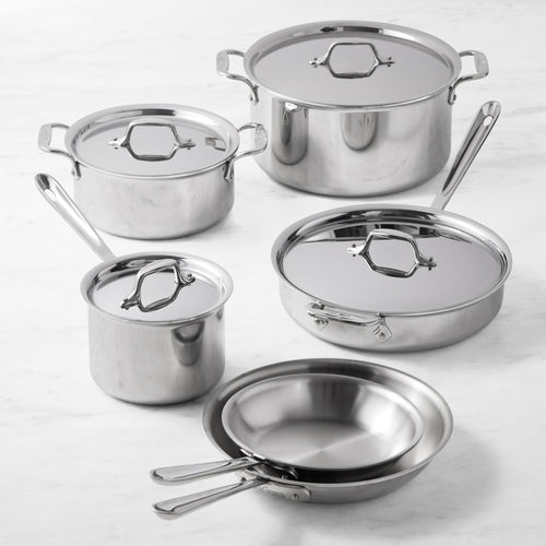 All-Clad D3 Tri-Ply Stainless-Steel 10-Piece Cookware Set