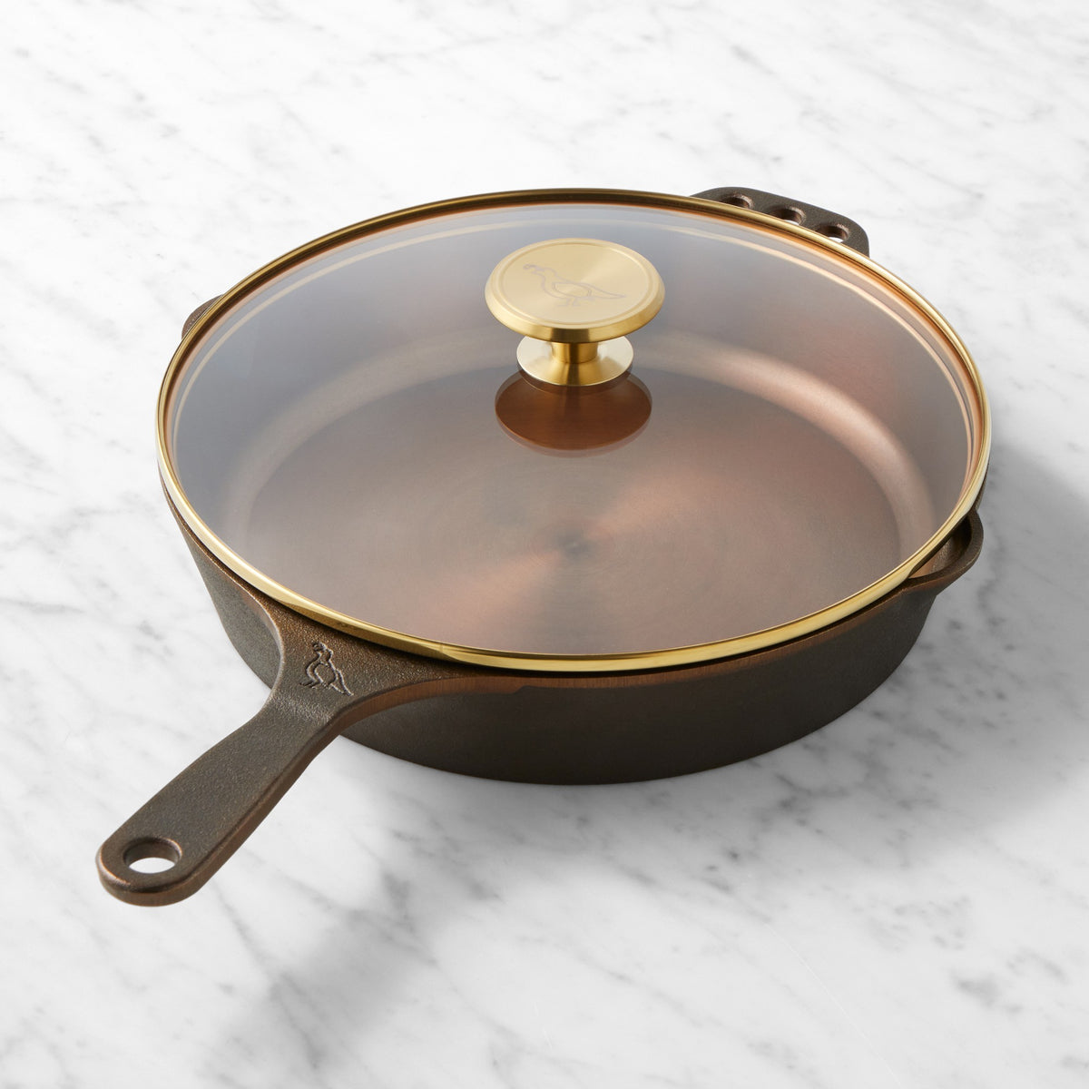 Smithey Seasoned Cast Iron Classic Skillet with Lid