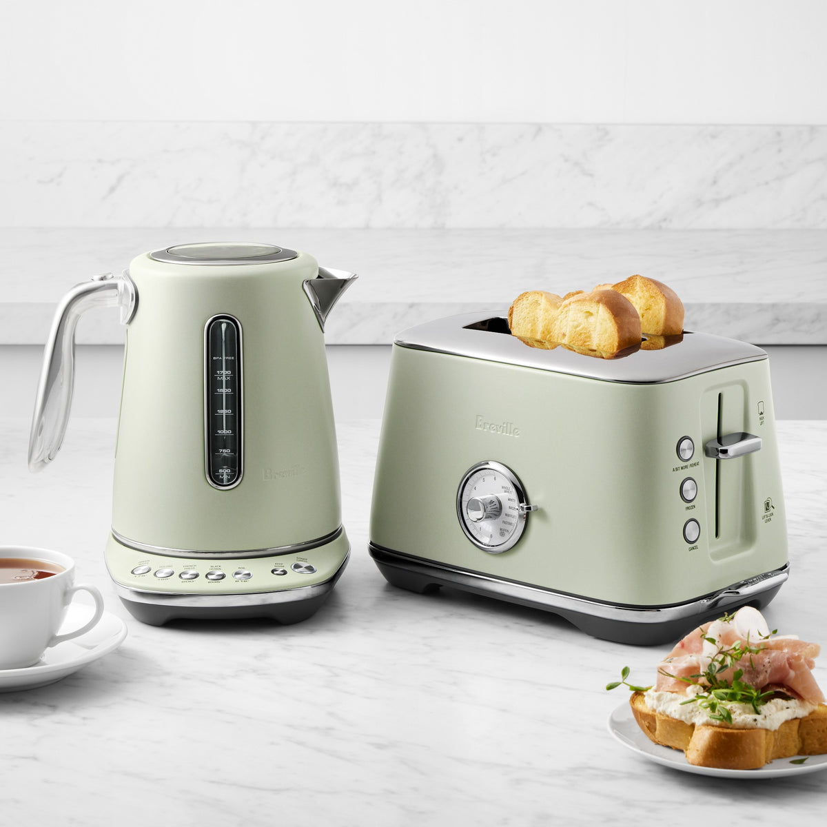 Breville Luxe Duo Kettle &amp; Toaster Boxed Set, Pistachio