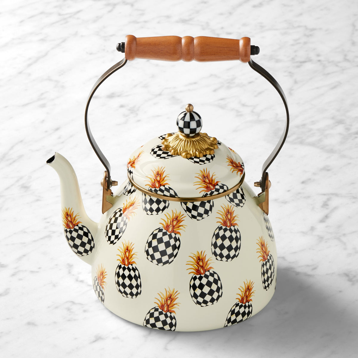 MacKenzie-Childs Pineapple Tea Kettle, 2-Qt.