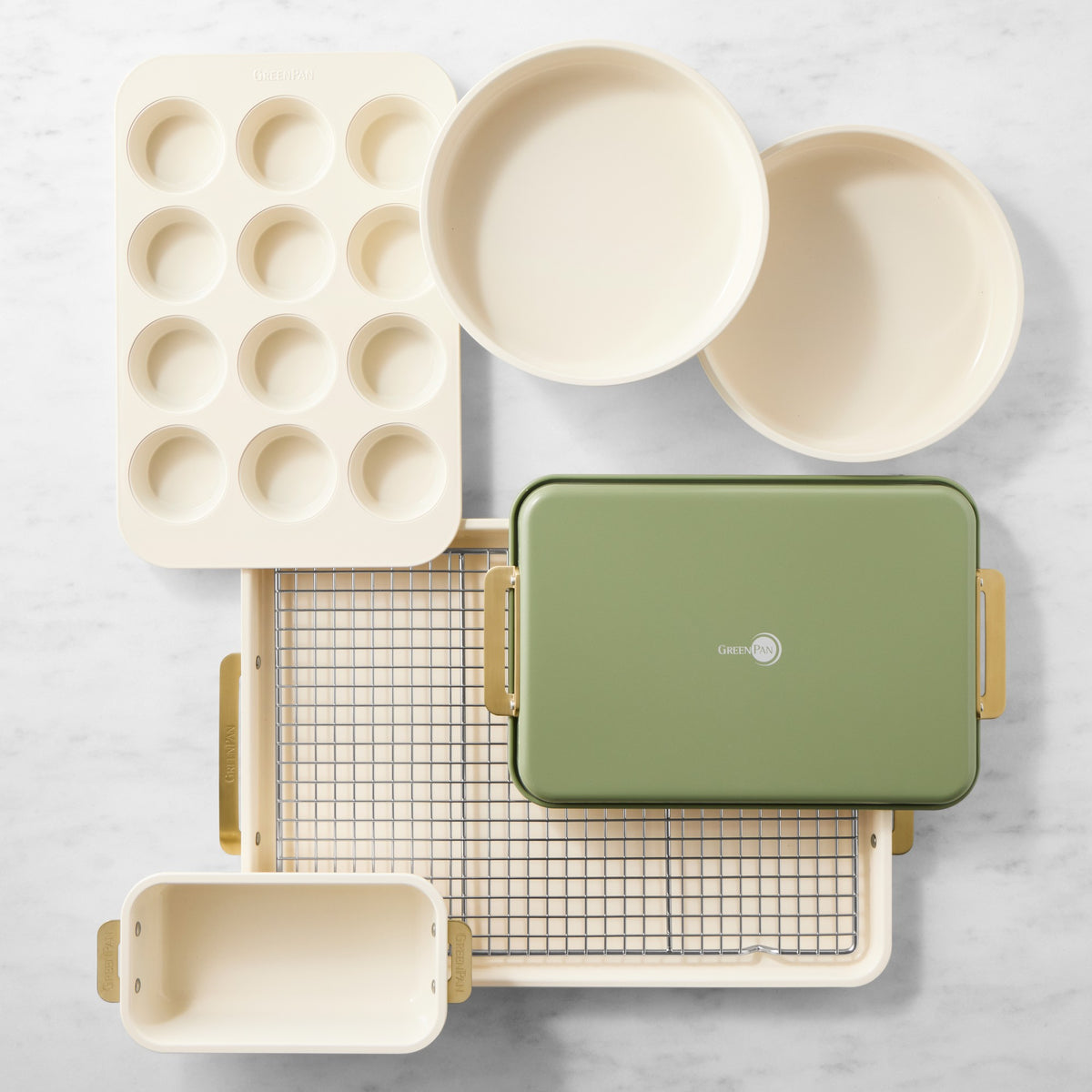 GreenPan Reserve Ceramic Nonstick Bakeware, Set of 7